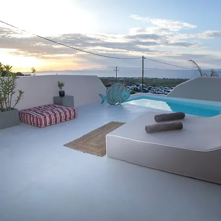 Villa Superior Santorini 2 Bedroom Private Jetted Pool Amazing Sea And Sunset Views Finikia