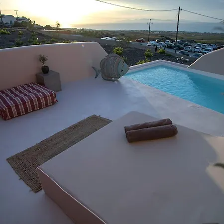 Superior Santorini 2 Bedroom Private Jetted Pool & Amazing Sea Villa *